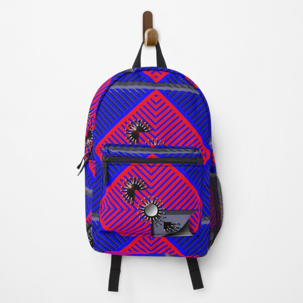 Item preview, Square, corona, grid, (418) (blue, red,) decorative, digital, colorful, abstract, designed and sold by Paszkan.