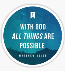 Matthew 19:26 Sticker