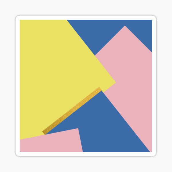 Item preview, Minimalist Blue Pale Pink Yellow designed and sold by BEyourself be.