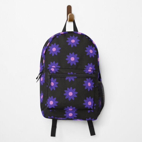 Item preview, Indigo daisy on black designed and sold by QuirkyCraftz.