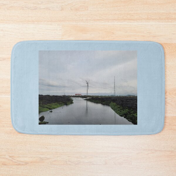 Item preview, Sunset and windmills projected on the eastern seacoast of Jeju at sunset, Jeju Island.Korea. designed and sold by human8891.