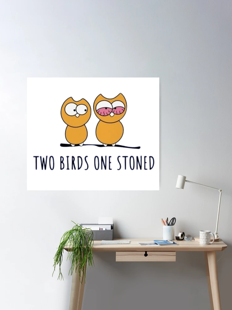 Two Birds one stoned Poster for Sale by TheHand-art