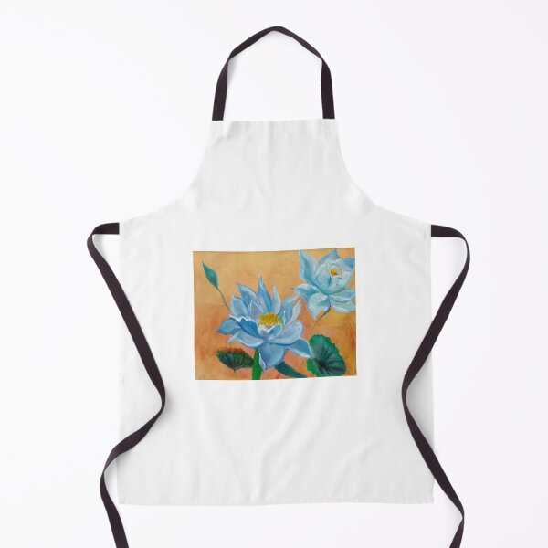 Item preview, Two Blue Lotus on Gold designed and sold by jennyleeandjim.