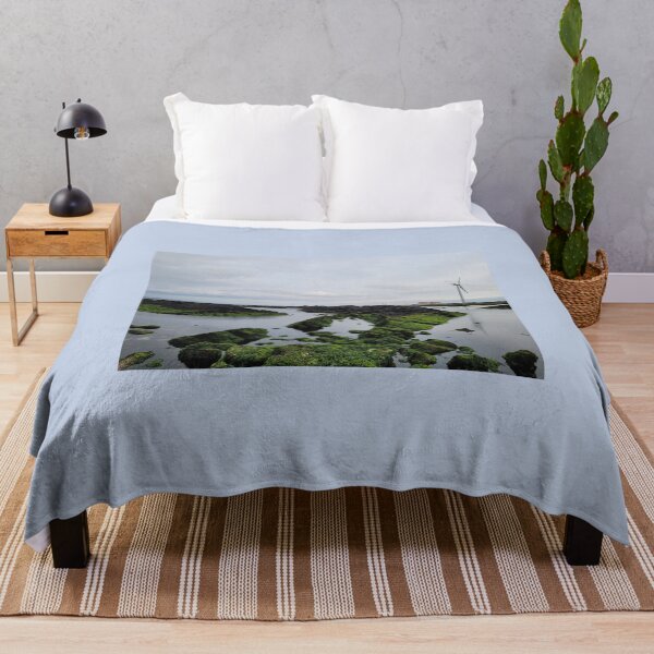Item preview, Sunset and windmills projected on the eastern seacoast of Jeju at sunset, Jeju Island.Korea. designed and sold by human8891.