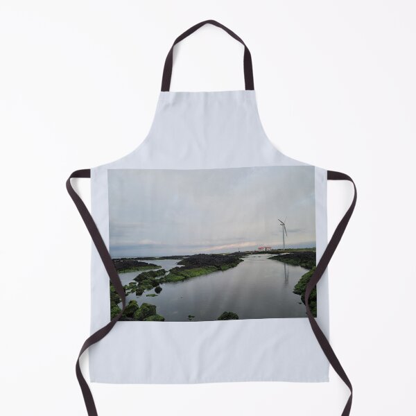 Item preview, Sunset and windmills projected on the eastern seacoast of Jeju at sunset, Jeju Island.Korea. designed and sold by human8891.