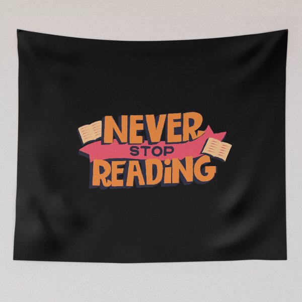 Item preview, Vintage Never Stop Reading Decorative Typography  designed and sold by garniturex.