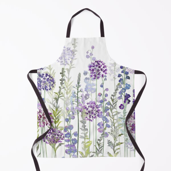Item preview, Purple Flower Meadow - Alliums, Delphiniums & Veronica Gentianoides designed and sold by Fiona Calder Designs.