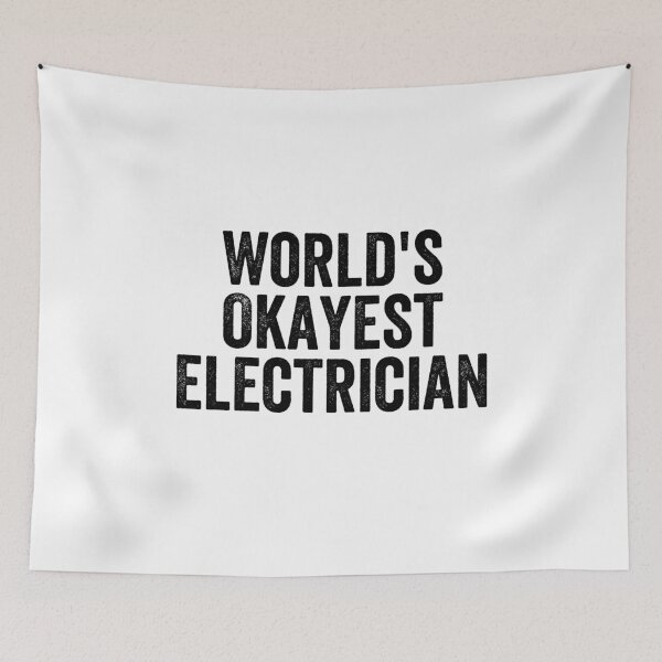 Item preview, World's Okayest Electrician Funny designed and sold by happinestSHOP.