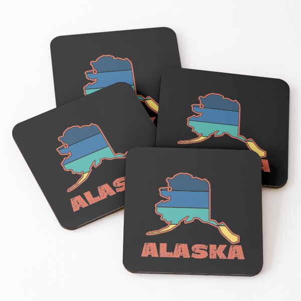 Artikelvorschau, Alaska State Retro-Sonnenuntergang entworfen und verkauft von Windmill Wildflowers.