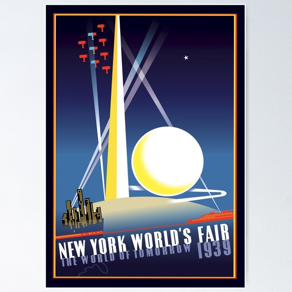 Vista previa del artículo con la obra «Feria Mundial de Nueva York 1939 - Vintage World Fair Poster», diseñado y vendido por molamode.