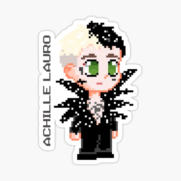 Achille Lauro pixel art Sticker