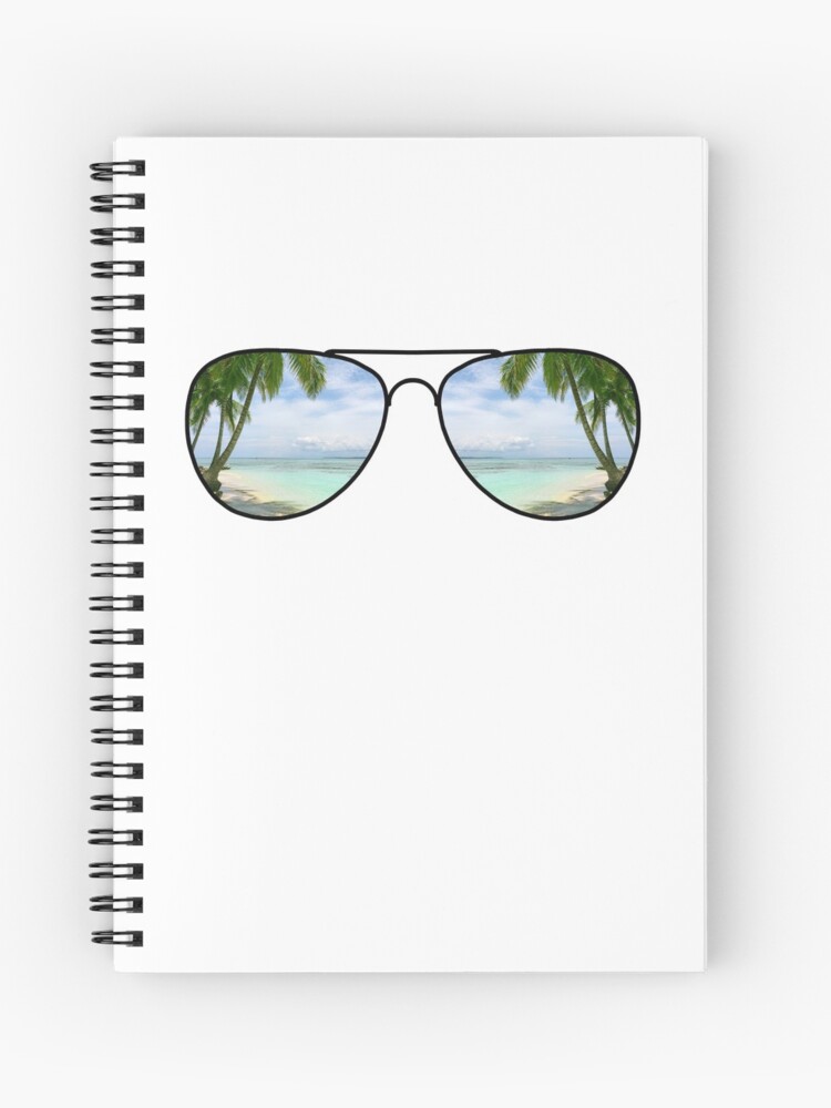 Summer Sun Beach Sunglasses | Spiral Notebook