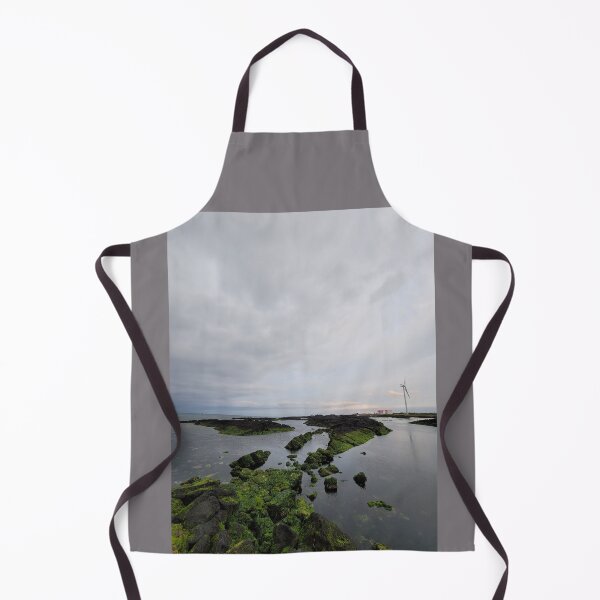 Item preview, Sunset and windmills projected on the eastern seacoast of Jeju at sunset, Jeju Island.Korea. designed and sold by human8891.