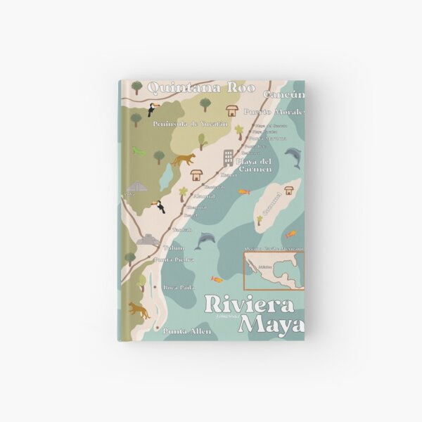Item preview, Riviera Maya Map designed and sold by SabrinaGold.