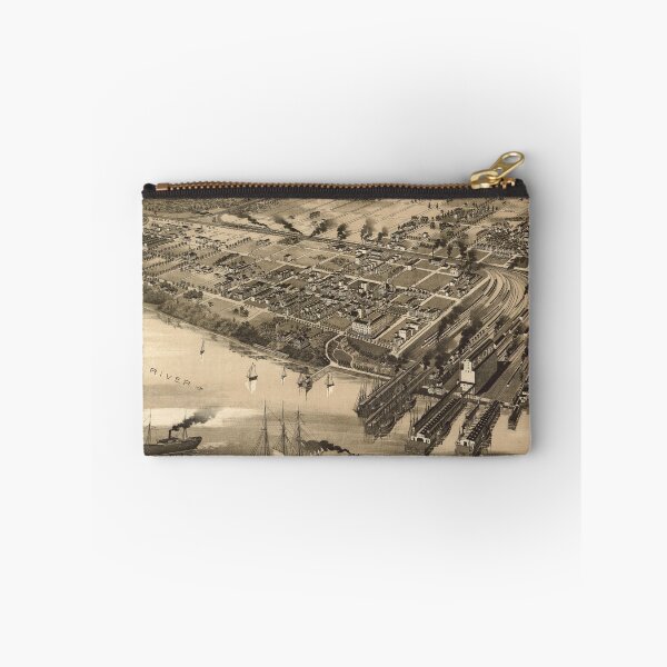 Item preview, Vintage Pictorial Map of Newport News VA (1891) designed and sold by BravuraMedia.