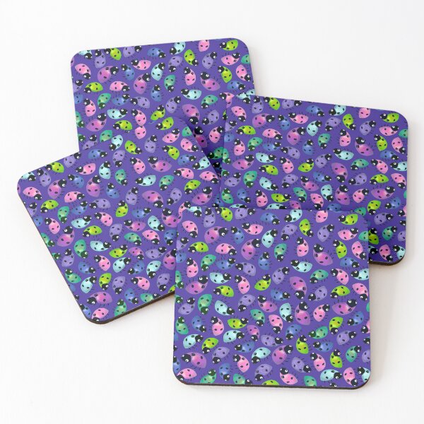 Item preview, Ladybug party on indigo designed and sold by QuirkyCraftz.