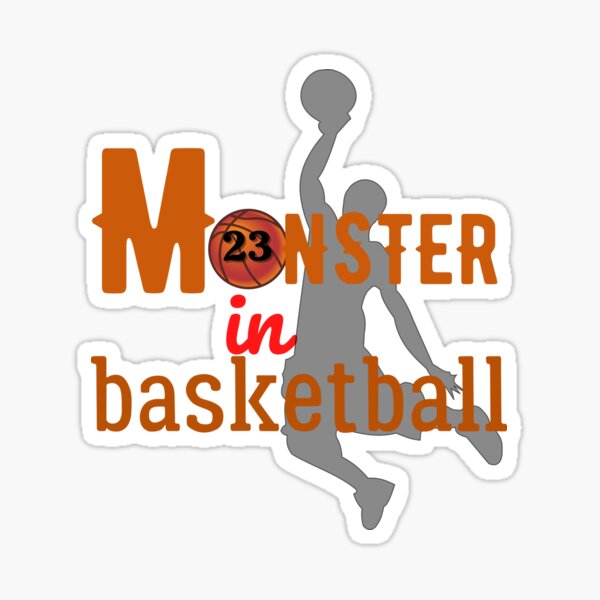 the monster in basketball Sticker