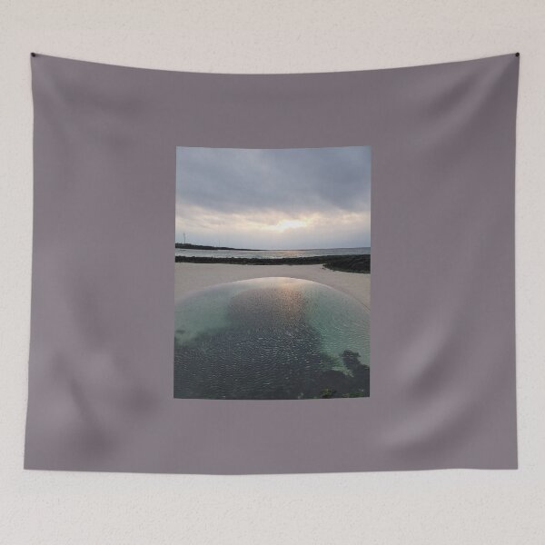 Item preview,  Sunset and windmills projected on the eastern seacoast of Jeju at sunset, Jeju Island.Korea. designed and sold by human8891.