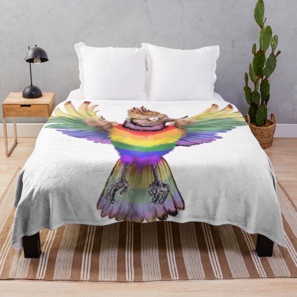 Item preview, ^ Bandera de 6 colores del orgullo LGBTQ | Pájaro de dibujos animados designed and sold by Snootrac.
