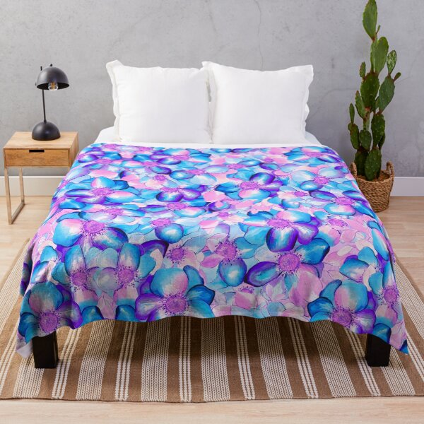 Item preview, Lots of flowers and pink and blue designed and sold by WzoryOzdobne.