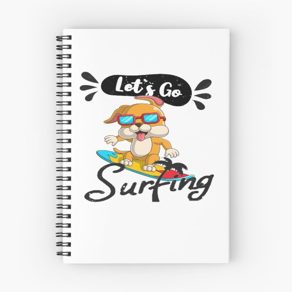 Item preview, let's go surfing dog cartoon. designed and sold by Arts-empire.