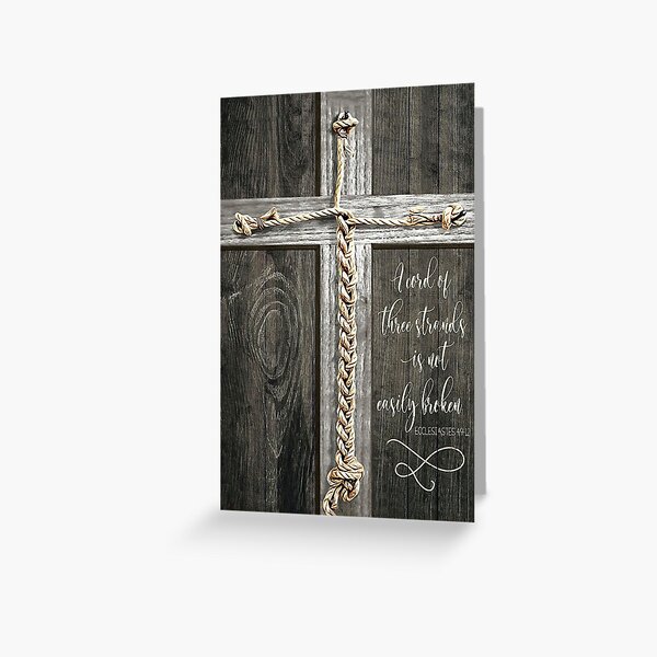 Item preview, A Cord of Three Strands is Not Easily Broken Ecclesiastes 4:9 12 designed and sold by FibonacciStore.