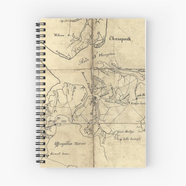 Item preview, Vintage Newport News and Hampton Roads Map (1800)  designed and sold by BravuraMedia.
