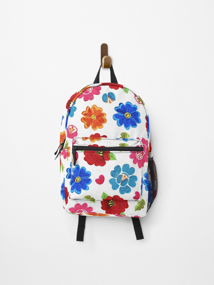 Floral Embroidered Backpack For Women