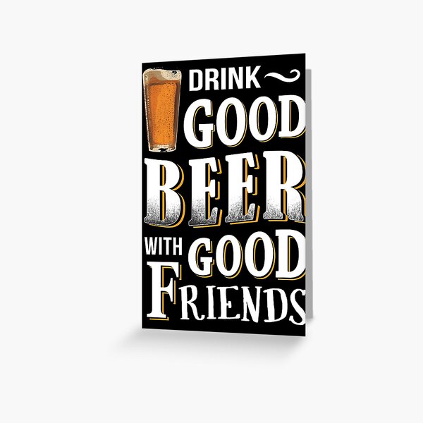 Beer greeting cards with friends