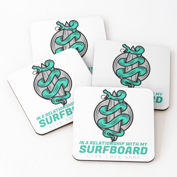 Item preview, In A Relationship With My Surfboard Cartoon Illustration designed and sold by Rizty.