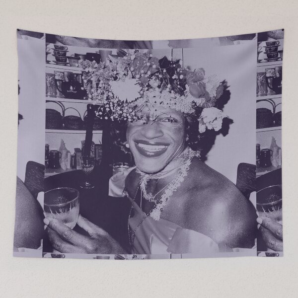 Item preview, Marsha P Johnson = Queen of the Village (lavender) designed and sold by Thelittlelord.