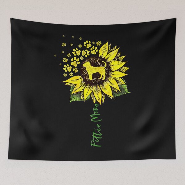 Item preview, Pittie Mom Sunflower Pitbull Lover Dog Mom Mama designed and sold by dorrisdomnecv.
