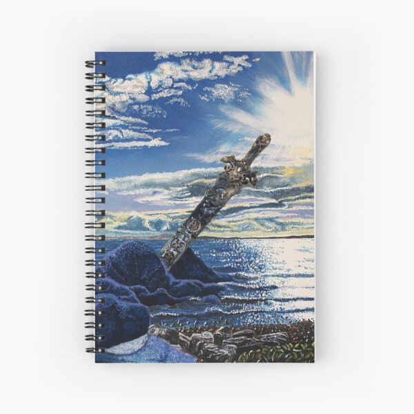 Amazon Gold Sword in the Stone Sea Sunburst Spiral Notebook