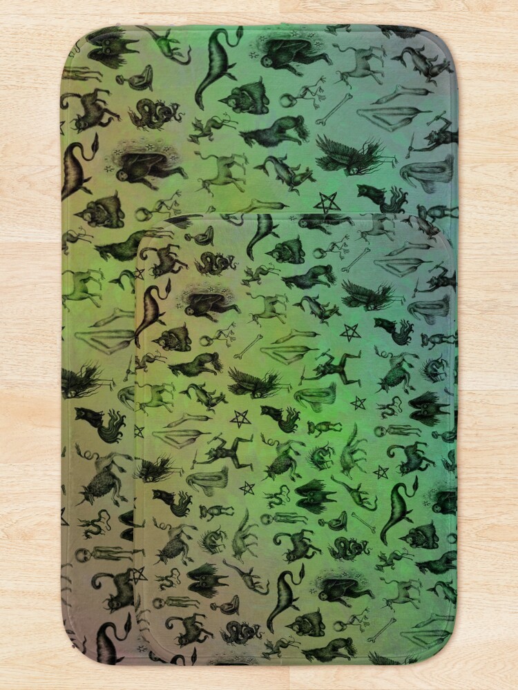 Alternate view of Rainbow Cryptids Bath Mat
