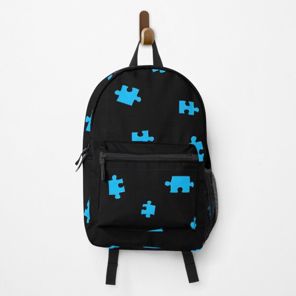 Item preview, Puzzle Pieces Pattern (Black and Blue) designed and sold by the-krisney-way.