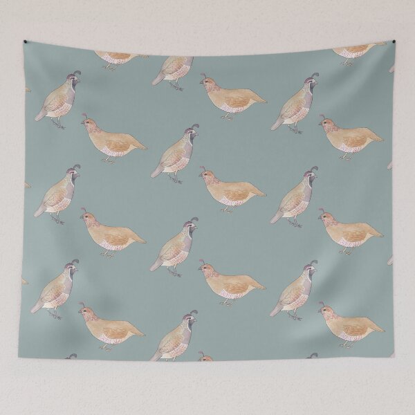 Item preview, California Quail bird species art designed and sold by TheWaterBirds.