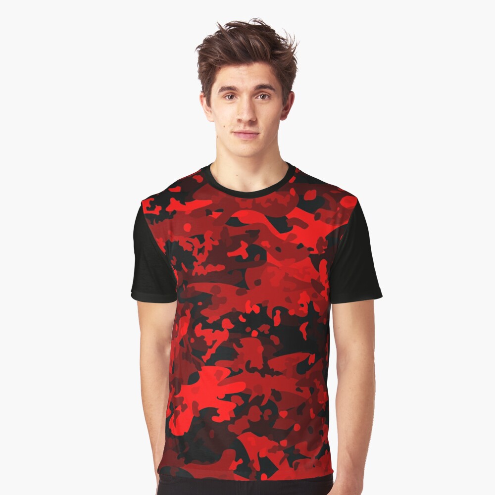 red digital camo shirt