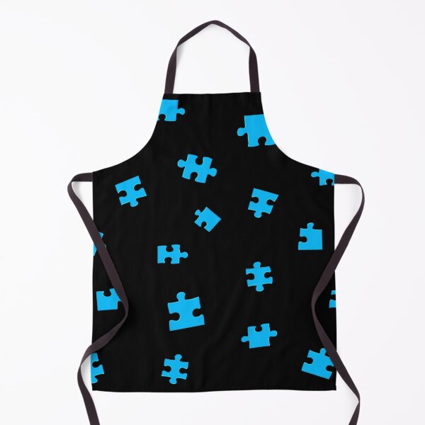 Item preview, Puzzle Pieces Pattern (Black and Blue) designed and sold by the-krisney-way.