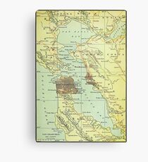 Vintage Map of San Francisco California (1905) Canvas Print