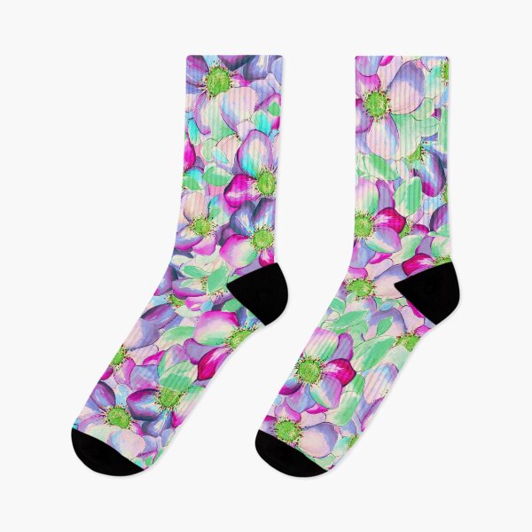 Item preview, Lots of flowers and  green purple blue designed and sold by WzoryOzdobne.