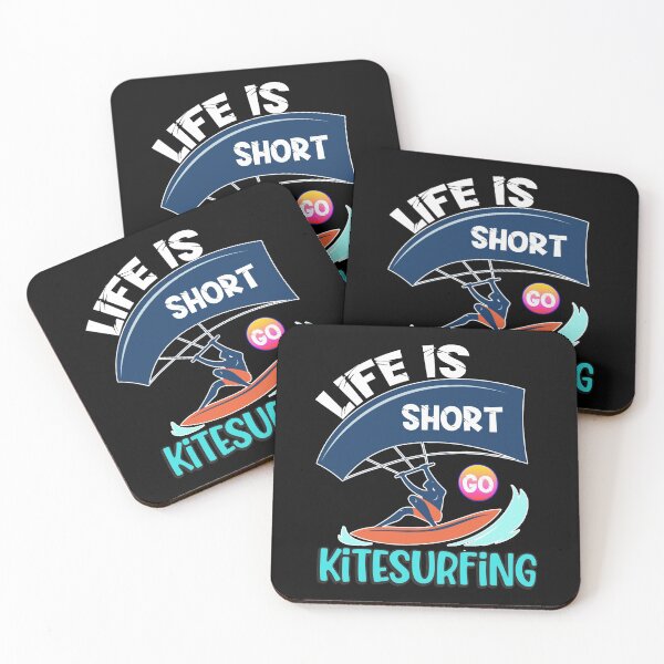 Item preview, Life is Short go Kitesurfing Water Sports Lovers designed and sold by Nzgiftsandmore.