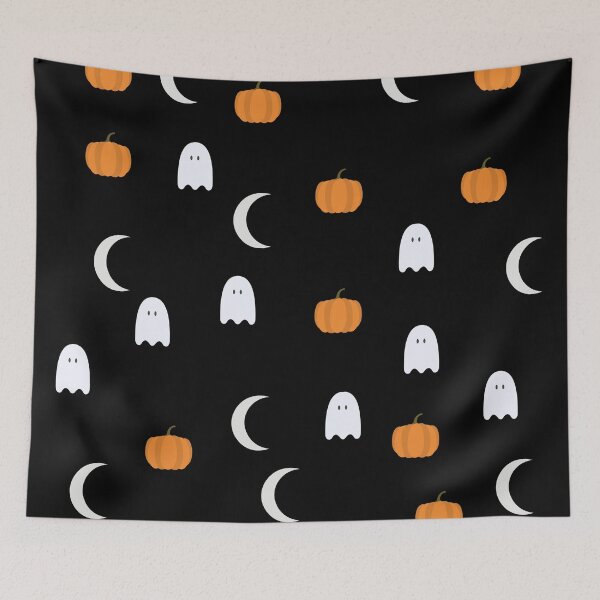 Item preview, Scary Halloween/Pumpkins, Ghosts, Crescent Moons designed and sold by ShaunSandhu.