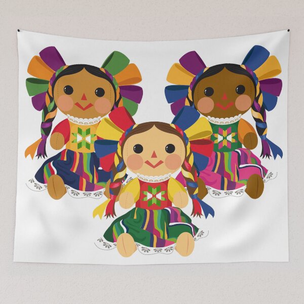 Item preview, Mexican Maria Dolls. Mexican Otomi Dolls. Traditional Mexican Rag Dolls designed and sold by Akbaly.
