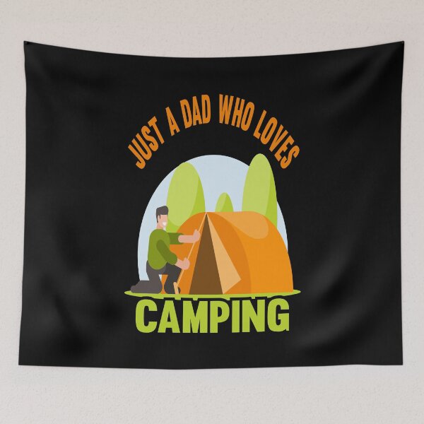 Item preview, Just A Dad Who Loves Camping designed and sold by AmethystMurad.