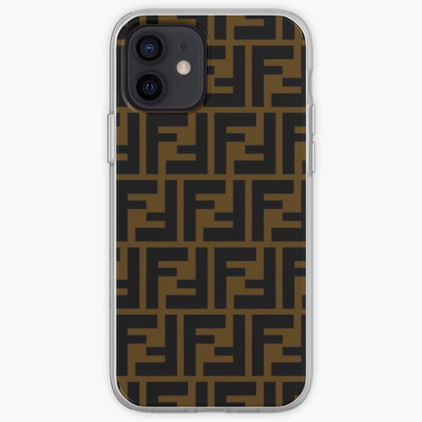 Luxury Brown Fendi Monogram Original iPhone Soft Case