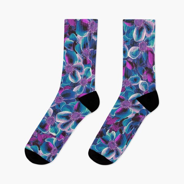 Item preview, Lots of flowers and  purple navy blue designed and sold by WzoryOzdobne.