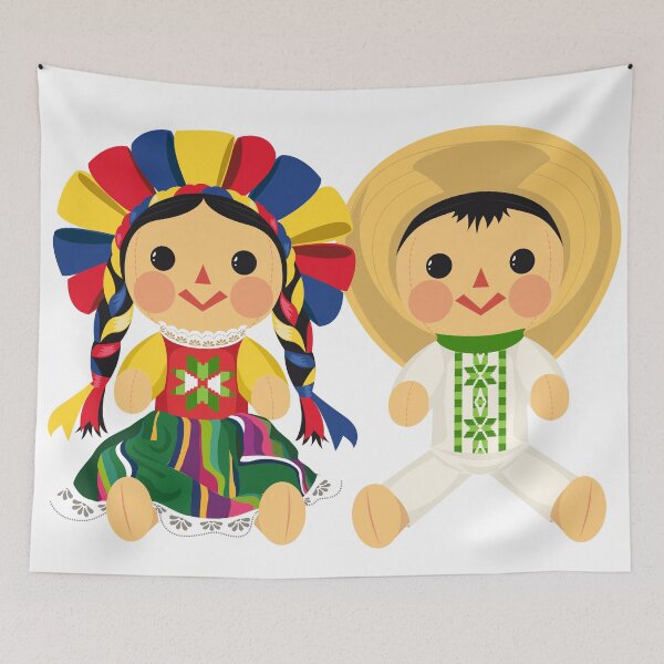 Item preview, Mexican Maria Dolls. Mexican Otomi Dolls. Traditional Mexican Rag Dolls designed and sold by Akbaly.