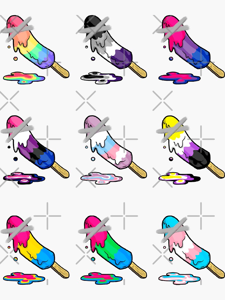"Pride Ice Cream" Sticker by MixtureDESIGN Redbubble