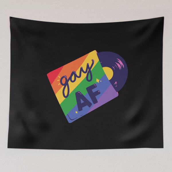 Item preview, Vintage Gay AF Typography and music Illustration  designed and sold by garniturex.