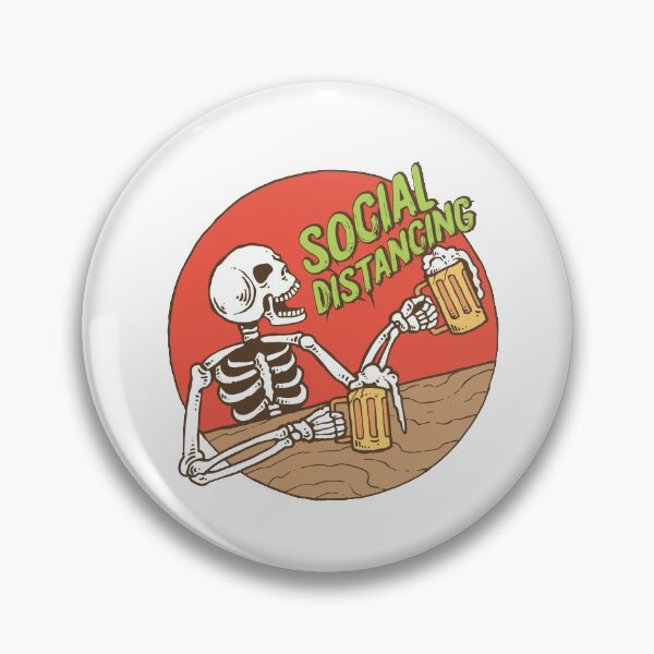 Item preview, Social Distancing Skeleton Drinking Beer | Funny Social Distancing designed and sold by art-fox.